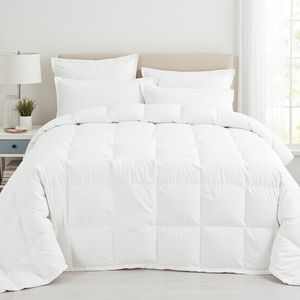 Edredón moderno ultra cálido de lujo, tela cepillada de 225cm X 220cm con plumón de 400gsm, estilo liso lavable transpirable alternativo - Product Image 3