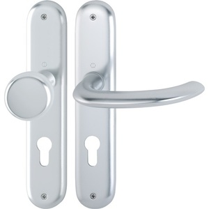 Marseille 53/273P/1138 Aluminium F1 PZ 72 mm DIN Left/Right HOPPE <b>Long</b> Plate Set <b>Curtain</b> Poles Tracks & Accessories - Product Image 1