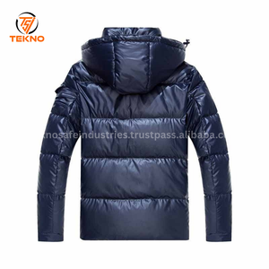 Doudoune d'hiver pour hommes, nouvelle conception, grande taille, couleur unie brillante, veste chaude surdimensionnée décontractée, en nylon, service OEM - Product Image 2