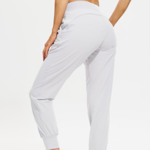Pantalones Deportivos para Mujer, Holgados, Cómodos, de Secado Rápido, Transpirables, para Fitness, Corte Regular, Cintura Alta, 100% Algodón, Ligeros - Product Image 4