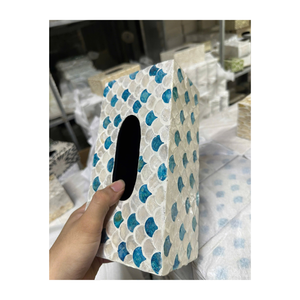 Boîte à mouchoirs et porte-serviettes en os incrusté personnalisés et colorés, produit artisanal avec décoration de table et accessoires, boîtes à mouchoirs - Product Image 6