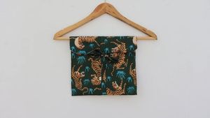 Ensemble de pyjamas en pur coton imprimé tigre Vêtements de nuit de luxe Costume de nuit doux cadeau pour elle-Coton indien - Product Image 6