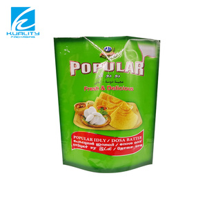 Custom Printed Heat Seal Stand up Pouch Food Grade Smell Proof Packaging for Idly <strong>Dosa</strong> Batter Idly <strong>Dosa</strong> Batter Packaging Bag - Product Image 1