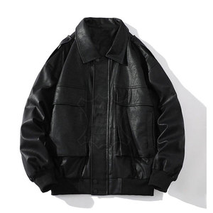 Custom Design Bomber <b>Leather</b> <b>Jacket</b> New Arrival <b>Men's</b> High Quality Fashion Bomber <b>Leather</b> <b>Jacket</b> Best Design <b>Men</b> Winter - Product Image 1
