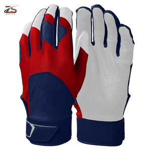 Gants de frappeur de baseball en cuir de haute qualité, à doigts entiers, pour droitier, avec sangle de poignet réglable, logo personnalisé, Pakistan - Product Image 4