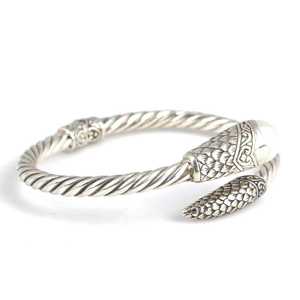 925 Sterling Silver Twisted Clasp <b>Bracelet</b> Elegant Pearl <b>Bangles</b> & <b>Bracelets</b> Collection - Product Image 6