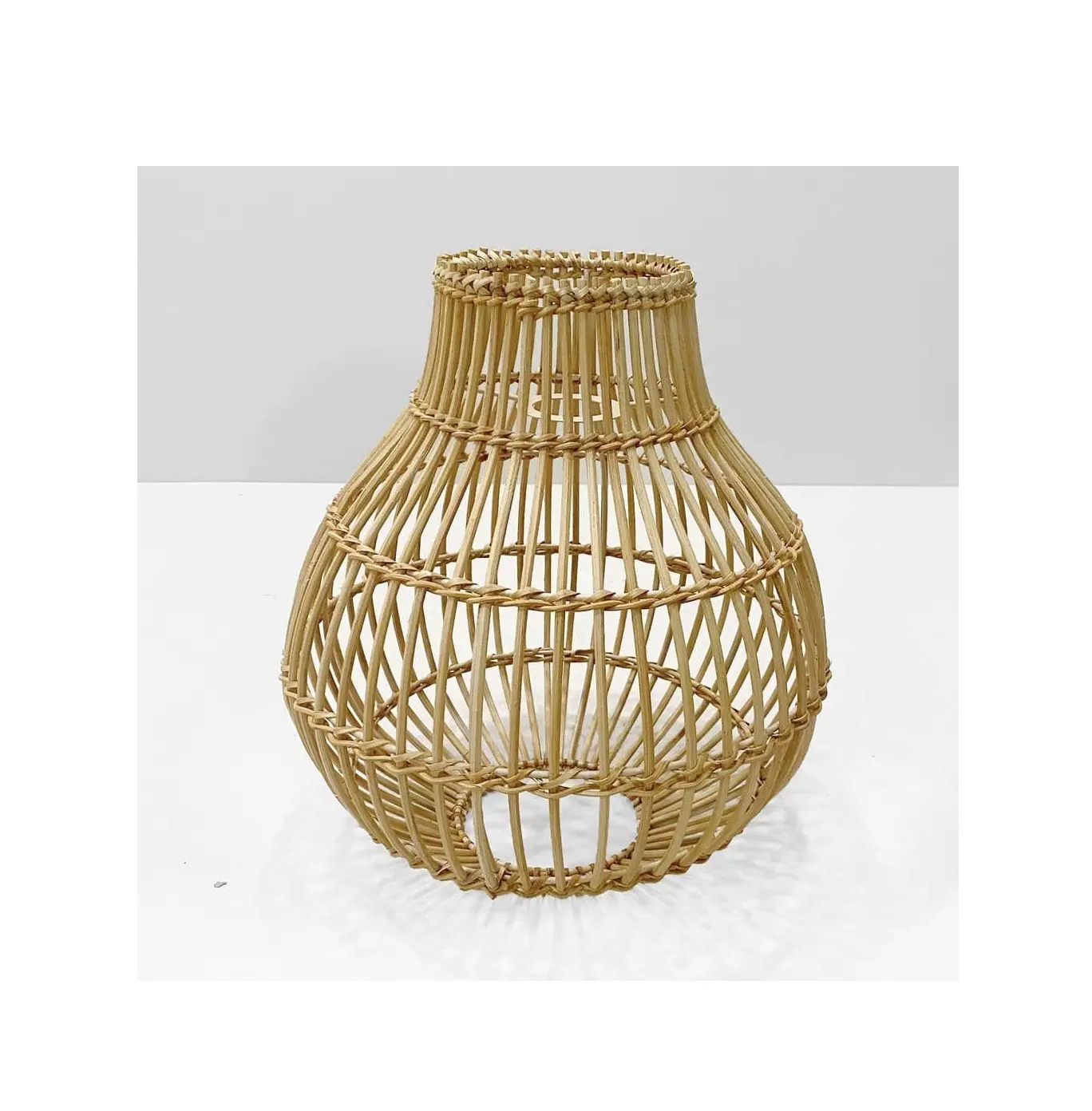 Bamboo Wicker Rattan Cage Lantern Shade Pendant Light ( whatsapp 0084587176063)