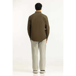 Camisas Casuales de Popelina para Hombre, Corte Regular, con Cuello Mao, Botones, Diseño a Cuadros, MN-CS-WS25-290 - Product Image 2