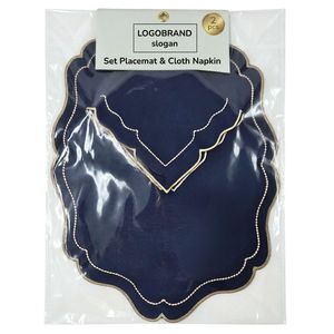 Ensemble de sets de table et de serviettes brodés Saultlink Royale pour mariages, hôtels, vente en gros OEM - Product Image 6