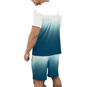 Ensembles décontractés d'été en polyester/coton pour hommes, t-shirts à col rond et shorts, séchage rapide, fabriqués au Pakistan, haute qualité - Product Image 2