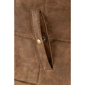 Gilet en cuir style urbain, texture douce, coupe confortable, personnalisation de marque au choix pour styliser vos tenues, les looks mode et l'usage quotidien - Product Image 2
