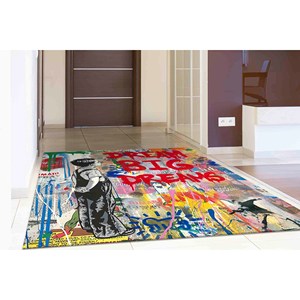 Alfombra Dream Big Graffiti: Tapete Antideslizante Decorativo, con Pelo Suave - Product Image 4