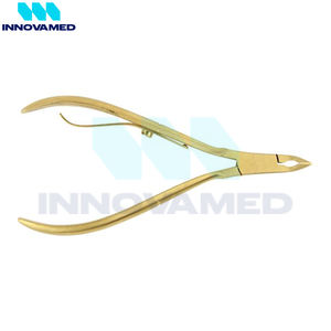 Cortador de uñas para cutículas de dedo de hoja curva ligero antideslizante duradero con apertura de mandíbula ancha acabado dorado servicio OEM/ODM - Product Image 2