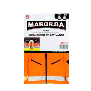 Orange/Navajo <b>Pilot</b> Safety <b>Jacket</b> Size M High Visibility PREVENT Brand - Product Image 2