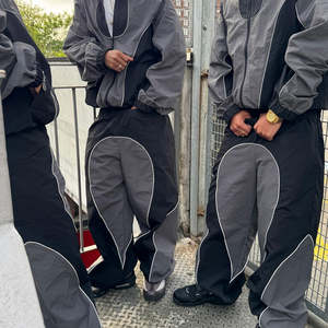 Conjunto Deportivo de Invierno Personalizado con Bordado, Chaqueta con Capucha de Nailon, Estilo Casual para Hombre, Diseño de Parches, Transpirable, Cortavientos, con Cierre, Unisex - Product Image 3