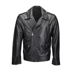 Meilleure qualité mince peau de vache en cuir véritable veste de travail pour hommes pour l'automne hiver haut tissu matériel haute qualité homme veste - Product Image 1