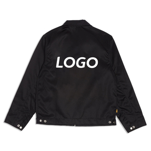 OEM logotipo personalizado Zip Up Streetwear al aire libre personalizado lienzo trabajo recortado entrenadores chaqueta hombres lienzo PANA cuello hombres trabajo chaqueta - Product Image 2