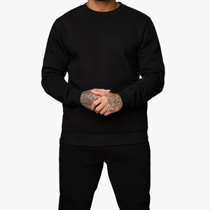 Sudadera de manga larga de algodón 100% de invierno para hombre, sudadera con patrón de Color sólido de alta calidad - Product Image 1