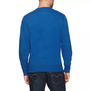 Service OEM, vente en gros, sweat-shirts à col rond en molleton de haute qualité, logo personnalisé imprimé, couleur bleu marine, manches longues, pour hommes, basiques - Product Image 5