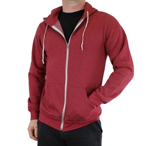 Sweat à capuche zippé intégral pour homme, style tendance 2025, confortable, doux, poche, coupe régulière, coton, polyester, polaire, uni, automne - Product Image 3