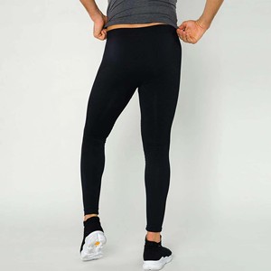 Leggings de yoga confortables et de haute qualité pour hommes, à carreaux noirs, pour adultes, garçons, entraînements de gym, taille élastique, 100% polyester - Product Image 2