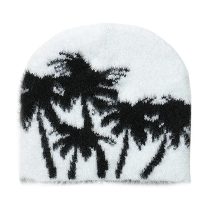 High Quality <b>Winter</b> Warm Wool/Polyester/Spandex Skull <b>Caps</b> for Men Women Custom Design Unisex Adjustable Head Circumference - Product Image 2