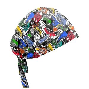 Gorro de fregado impreso Estilo regular Ajustable Elástico Antimicrobiano Multiuso Higienista dental Uniforme de clínica Gorros de fregado lavables - Product Image 4