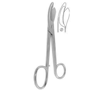 Tijeras quirúrgicas ortopédicas de alta calidad de acero inoxidable de 24cm con borde dentado de yeso BRUNS de París - Product Image 5