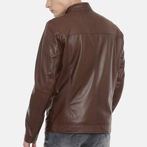 Precio barato, alta calidad, mejor diseño, chaqueta de cuero para hombre, fácil de usar, pieza fresca, chaqueta de cuero PU para hombre - Product Image 3
