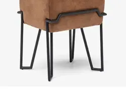 Hot Selling Mid Century Modern Genuine Leather Brown <b>Stool</b> Industrial <b>Stools</b> Home Outdoor Bedroom Furniture-Available Bulk - Product Image 2