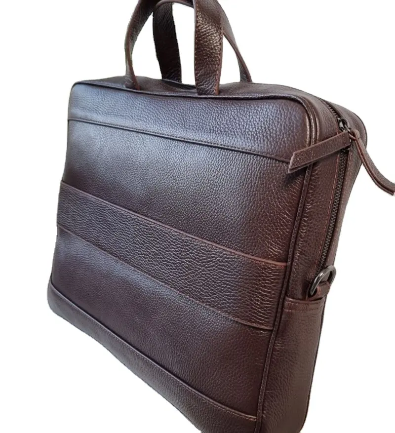 Laptop tasche aus echtem Leder Handtasche Schwarze elegante trend ige Designer tasche für Herren