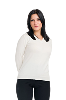 Pull en coton 100 % léger et fin à manches longues et col en V surdimensionné pour femme Hilary – Confortable, élégant et décontracté, tricot plat à l'avant