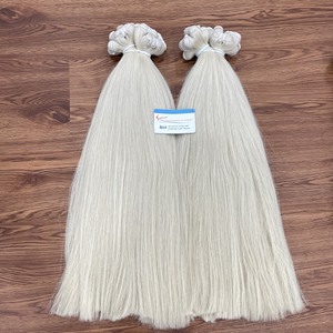 Vente en gros d'extensions de cheveux humains vietnamiens, faisceaux de cheveux à trame de platine, cheveux de luxe vierges à double tirage - Product Image 6