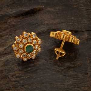 Pendientes de Plata con Baño de Oro de Moda, Modelo 172557, con Diamantes en Engaste de Bisel de Oro Amarillo, Diseño de Flor y Mariposa para Bodas - Product Image 5