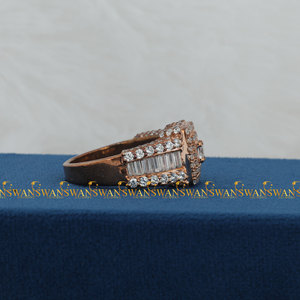 Anillo de banda de diamante con forma de moissanita para hombre de oro rosa de 14 quilates de lujo, joyería de compromiso de boda Original, certificado GIA para fiestas - Product Image 4