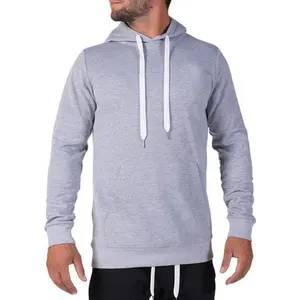 Kustom Streetwear Set Kembar Setengah Katun Dicetak Hoodies Mens Pullover Slim Fit Hoodie Bulu Lapisan Pullover Hoodies untuk Pria