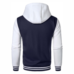 Chaqueta de invierno de alta calidad, chaqueta universitaria con mangas de cuero PU para hombre, bordado de letras, chaqueta de béisbol universitaria personalizada para hombre - Product Image 3