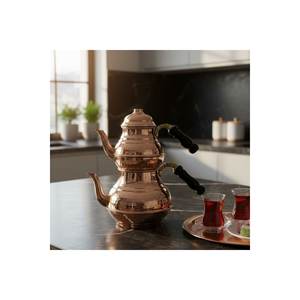 Théière en cuivre forgée à la main, théières et bouilloires traditionnelles - Product Image 2