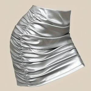 Meilleures ventes en ligne Jupes en cuir pour femmes Jupes en cuir pour femmes sur mesure Jupes en cuir pour femmes en gros - Product Image 4