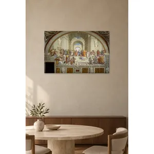 Fida Raphael, Peinture sur toile « Philosophes anciens dans un hall cintré » - Product Image 4