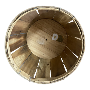 Paniers de crabe de boisseau en bois d'acacia tissés à la main avec couvercle - Product Image 4