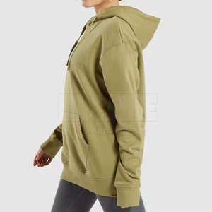 Nuevo diseño Invierno Mujeres Sudaderas con capucha Cuello con logotipo frontal Bajo MOQ Precio al por mayor Hecho en Pakistán Venta en línea - Product Image 3