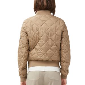 Chaqueta de bombardero con ribete de contraste de Invierno para mujer \ Chaqueta acolchada de invierno abrigo de mujer blanco corto acolchado chaquetas de bombardero para mujer - Product Image 2