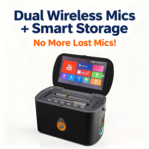 Máquina de Karaoke K90 BT con 2 Micrófonos Inalámbricos Recargables, Sistema de KTV para el Hogar, para Fiestas, Canto y Entretenimiento - Product Image 2