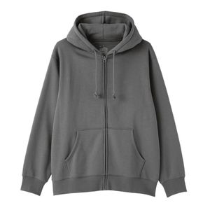 OEM Élégant Workout Blank Double Fermeture Éclair À Capuche Streetwear Regular Fit Unisexe Vintage 100% Coton Zip Hoodie 3D Broderie Solide - Product Image 1