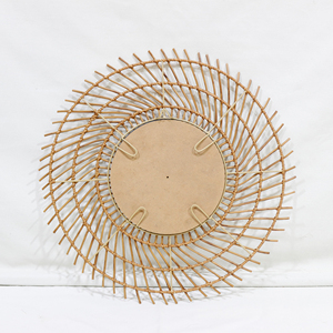 Artex Dong Thap Factory Handcrafted Bamboo Wall <b>Mirror</b> with Unique Mosaic Glass Design for Artistic and Modern Home Decor - Product Image 2