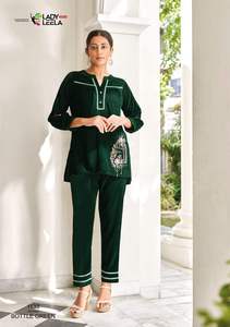 Ưa thích xu hướng phụ nữ thời trang-đạo Đức mặc Nhu cầu cao nhung kurti quần tinh khiết tay làm việc người lớn 'may mặc xuất khẩu & Nhà cung cấp - Product Image 5