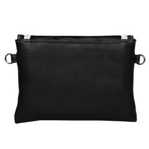 Bolso bandolera de cuero genuino de piel sólida de aspecto personalizado, bolso bandolera informal con botón a presión y bolsillo frontal de moda de alta calidad - Product Image 2