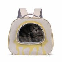 Sac à dos de transport pour chat, grande capacité, anti-stress, pliable, respirant, en tissu Oxford, avec doubles bretelles, pour le voyage