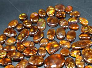 Agate de feu mexicaine, cabochon lisse, pierre précieuse en vrac, agate de feu naturelle, cabochon pour la fabrication de bijoux, lot de 400,00 carats, toutes tailles disponibles - Product Image 3